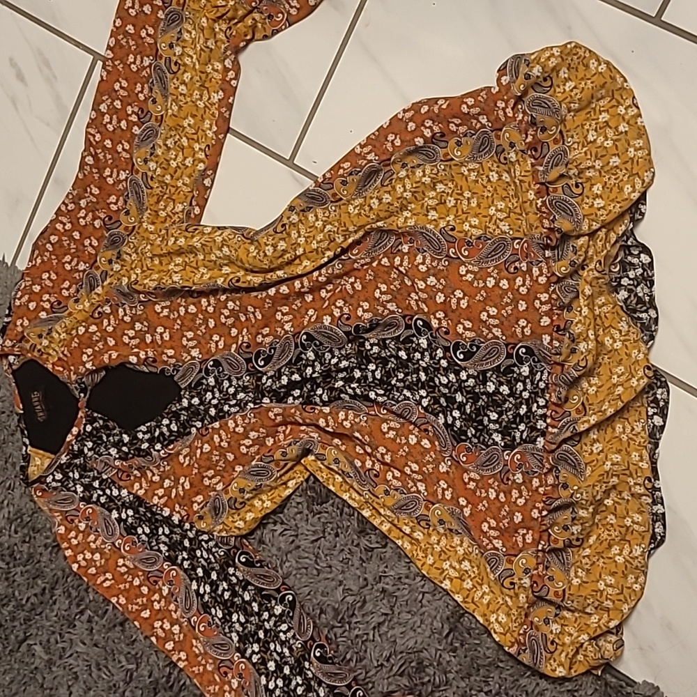 Shyanne Paisely Cowgirl Western Boho Dress Size Large - Picture 4 of 5